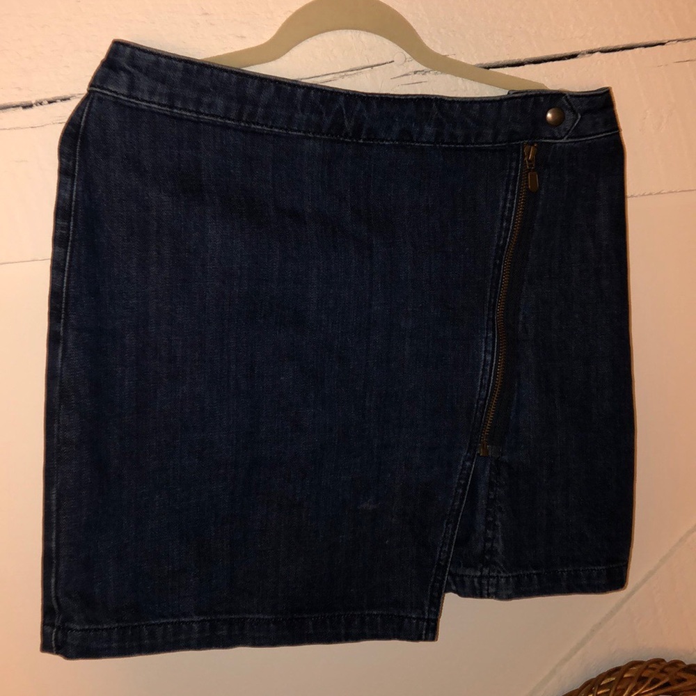 Topshop Moto Denim Zipper Skirt | Size 30 Waist